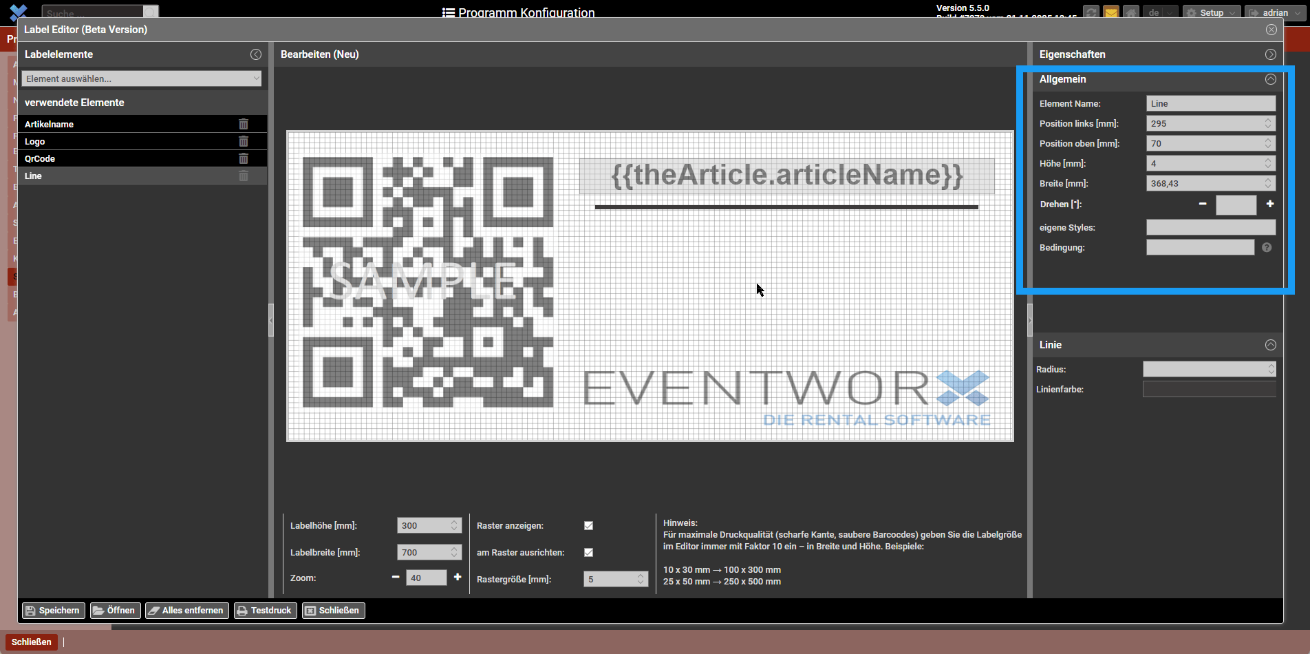 Gestaltung und Feinschliff