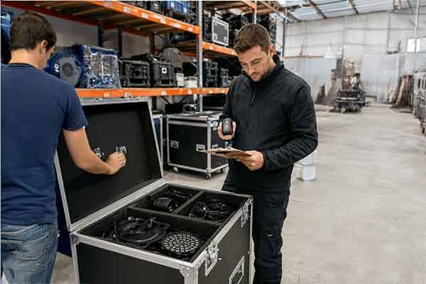 Evente moderne Lagerlogistik und Barcode-Scanning